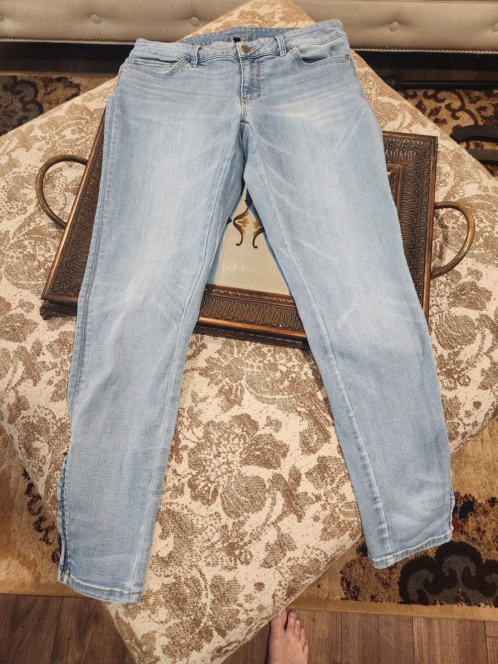 Women's Light Blue Skinny Jeans - Stretch Slim Fit